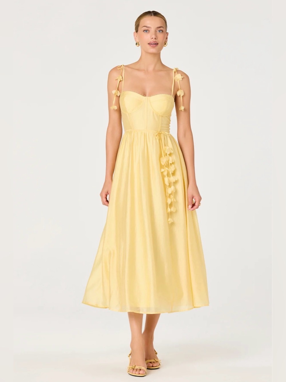 ASTR the Label Halcyon Dress in Yellow, Size M